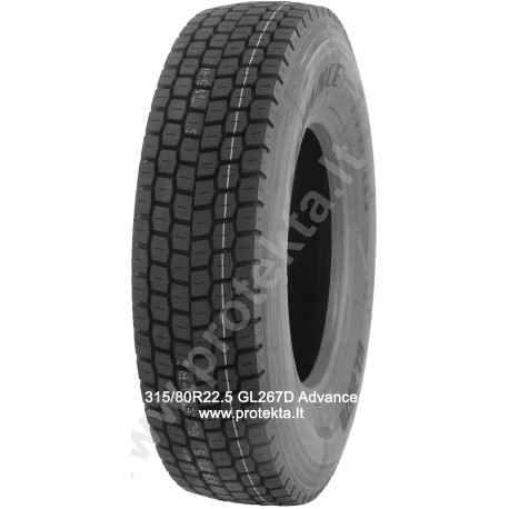Padanga 315/80R22.5 GL267D Advance 20PR 156/150L TL M+S, 3PMSF