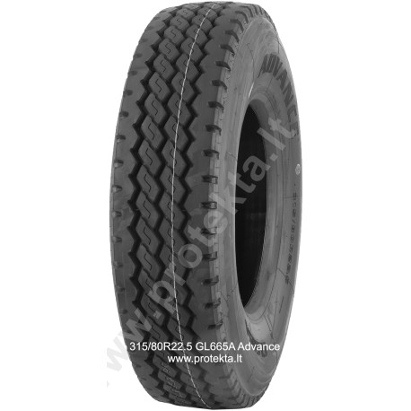Padanga 315/80R22.5 GL665A Advance 20PR 156/150K TL M+S 3PMSF (univ.)