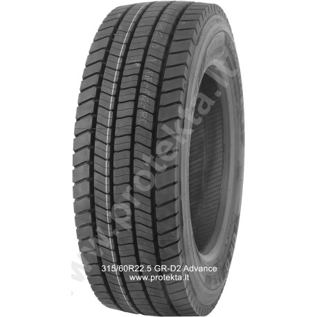 Padanga 315/60R22.5 GRD2 Advance 20PR 154/150L TL M+S 3PMSF (gal.)